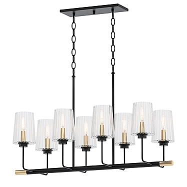 Dalia 8 Light Linear Chandelier 3D model image 1 