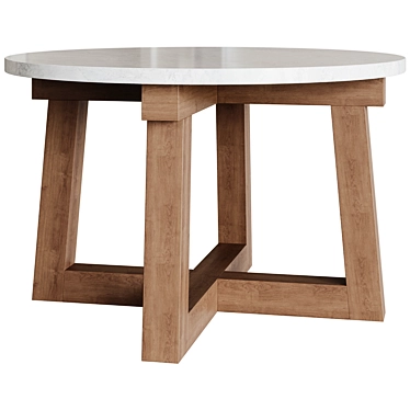 Salvaged Natural Dining Table 3D model image 1 