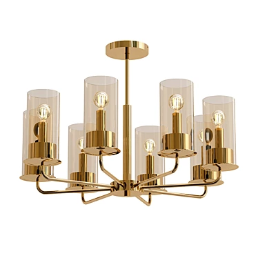 Licia 8x Ceiling Chandelier 3D model image 1 