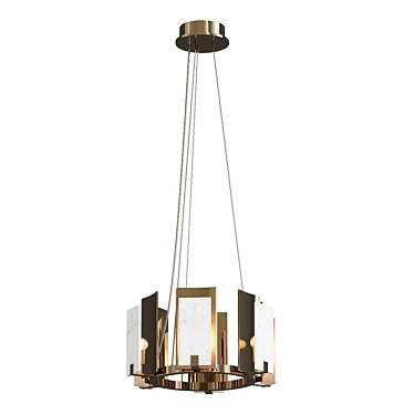 Contemporary Tiered 2 Chandelier 3D model image 1 