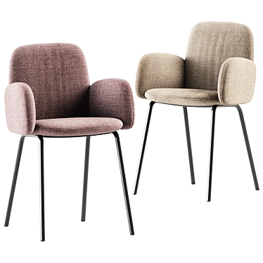 Elegant Leda Chair: Comfort & Style 3D model image 1 