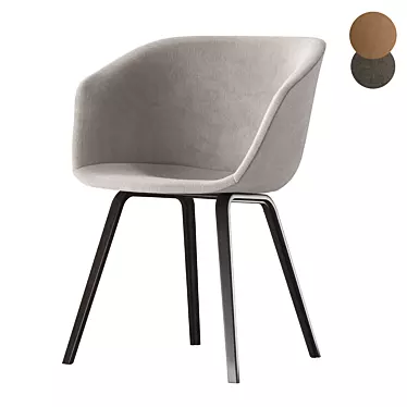 Modern Oak AAC 23 Dining Chair 3D model image 1 