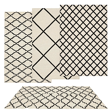 Versatile Rug Set: 6 Stunning Designs 3D model image 1 