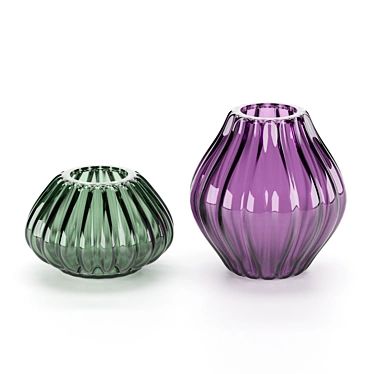 Colorful Glass Vase 3D model image 1 