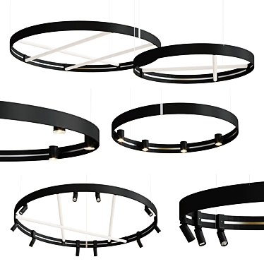 Versatile Arena Ceiling Lights 3D model image 1 