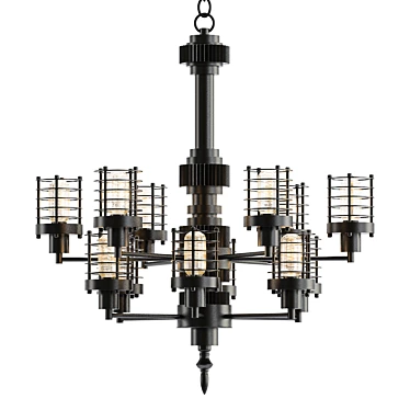 Energize Your Space: Big Energy Chandelier 3D model image 1 