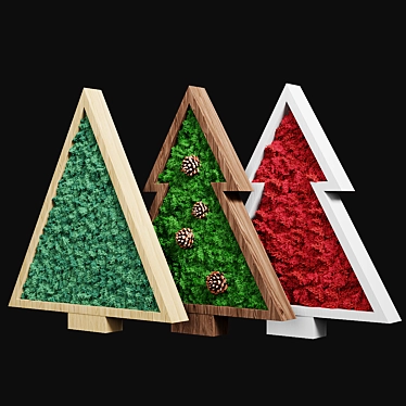 Stabilized Moss Christmas Trees 3D model image 1 