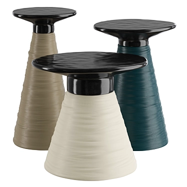 Italian Ceramic Baobab Coffee Table | Stylishly Crafted 3D model image 1 