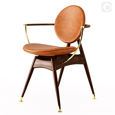 Elegant Circle Dining Chair 3D model image 1 