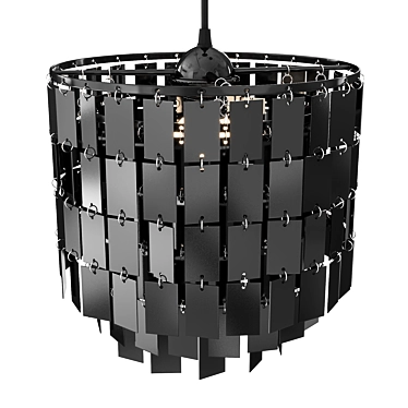 Modern Square Black/White Pendant Lamp 3D model image 1 