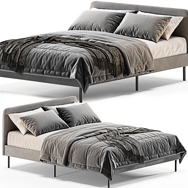 IKEA Slattum Double Bed: 3D Model Download 3D model image 1 