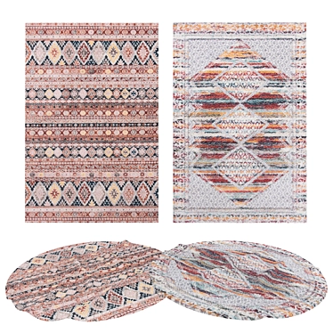 8-Piece Rug Set for Stunning 3D Scenes 3D model image 1 