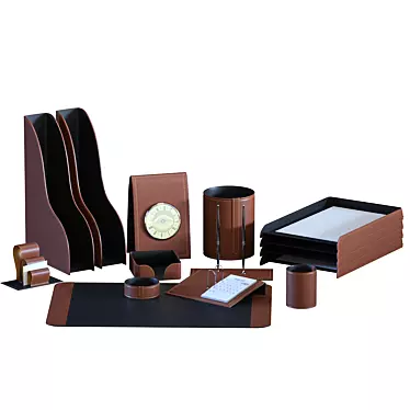 Executive Desk Set: Professional Elegance 3D model image 1 