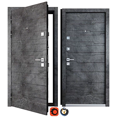 Elegant Senator Favorit Metal Door 3D model image 1 