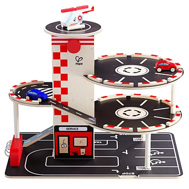 Hape Wooden Garage Toy - Hours of Imaginative Play! 3D model image 1 
