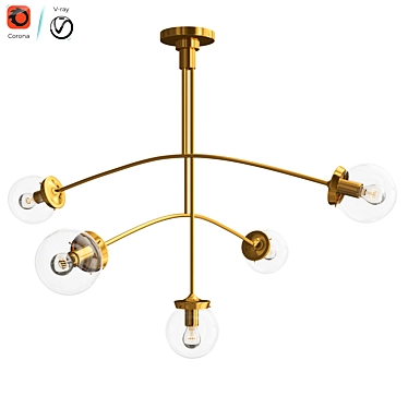 Contemporary NIMES Design Lamp 3D model image 1 