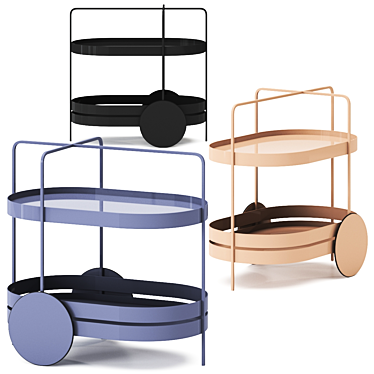 Grace Salon Trolley: Versatile, Stylish and Convenient 3D model image 1 
