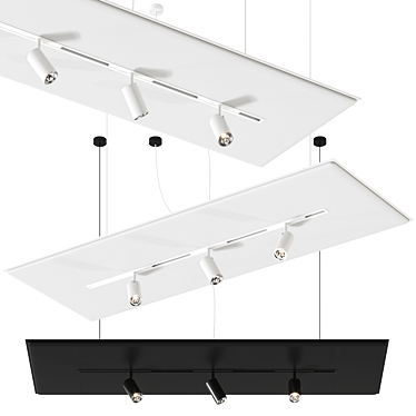 Sleek T-System Pendant Lamp 3D model image 1 