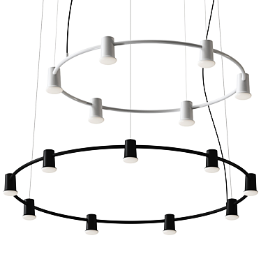 Zero Pendant Lamp: Compose Rail 3D model image 1 