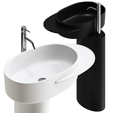 Ex t Washbasin Plateau Single - Modern and Functional 3D model image 1 