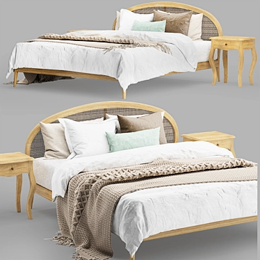 Modern Roselle Bed: Stylish and Comfortable 3D model image 1 