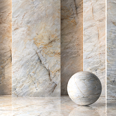 Seamless White Marble Tile - Natural 06 3D model image 1 