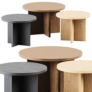 Modern Scandinavian Style Coffee Tables 3D model image 1 