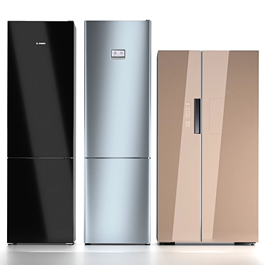 BOSCH Refrigerator Set: 6 VitaFresh Plus Models 3D model image 1 