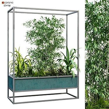 Modern Interior Plant Box Set 3D model image 1 