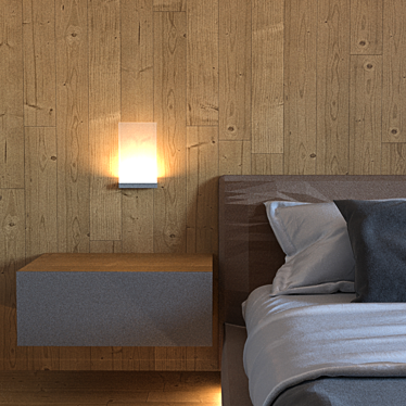 Modern Wall Bedside Lamp 3D model image 1 