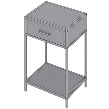 Seaford Bedside Table - Functional and Stylish 3D model image 1 