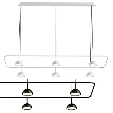 Sleek Cupolina | Adjustable Hanging Lamp 3D model image 1 