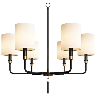 Elegant Gideon Chandelier - Exquisite Lighting 3D model image 1 