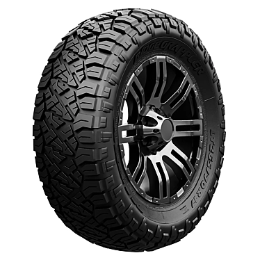 Off-Road Edge: Jeep Tires & Rims 3D model image 1 