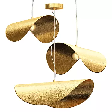 Golden Hat Pendant Light 3D model image 1 