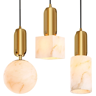 Elegant VIAL Pendant Lamp 3D model image 1 