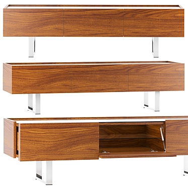 Sleek Horizon Desk by Calligaris 3D model image 1 