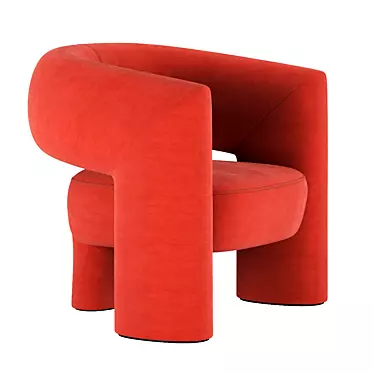 Italian Inspired Via Del Corso Lounge Chair 3D model image 1 
