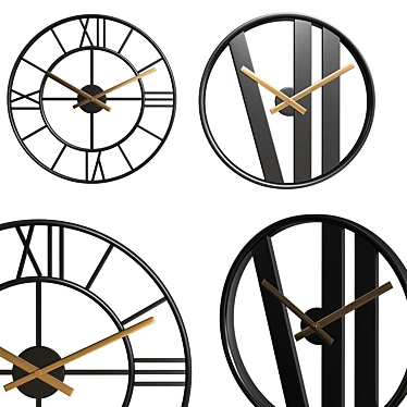 Elegant Timepiece: Hermle Wall Clock 3D model image 1 