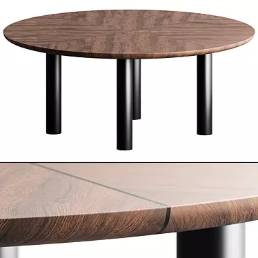 Elephant-inspired Circular Dining Table 3D model image 1 