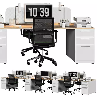 Modern Ergonomic Office Chair 3D model image 1 