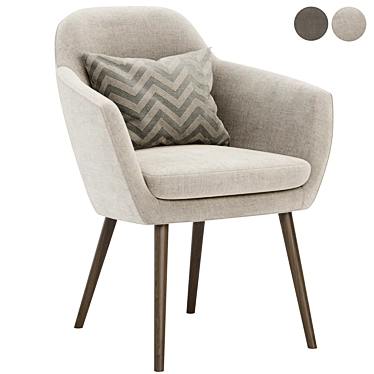 SAIBA Easy Chair: Ultimate Comfort 3D model image 1 