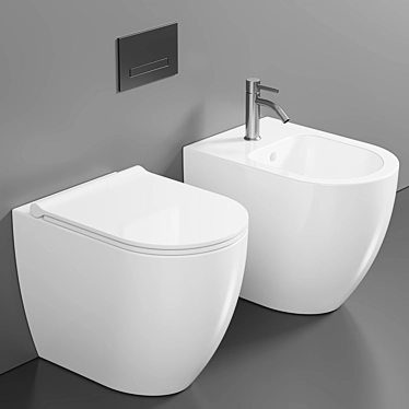 Modern Square WC Form by Alice Ceramica 3D model image 1 