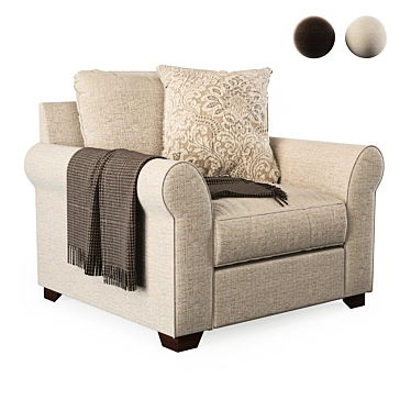 Amir Sofa Collection: Wilcot Armchair 3D model image 1 