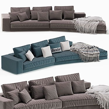 Luxurious Budapest Soft Sofa 3D model image 1 