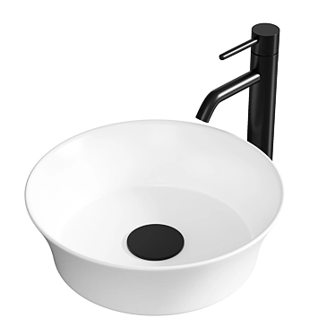 Arezzo Modern Round Counter Top Basin 3D model image 1 