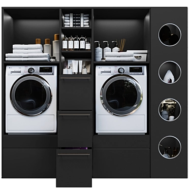 Laundry Essentials Set 3D model image 1 