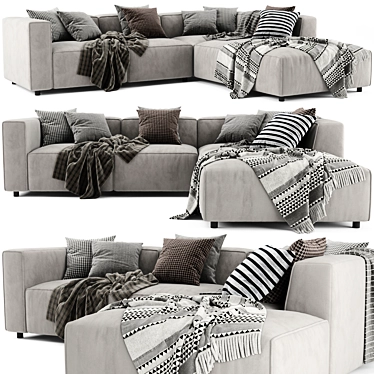  BoConcept Carmo Sectional Chaise - Stylish and Spacious Sofa 3D model image 1 
