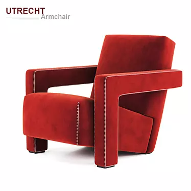 Contemporary Utrecht Armchair: Sleek Design by Cassina 3D model image 1 