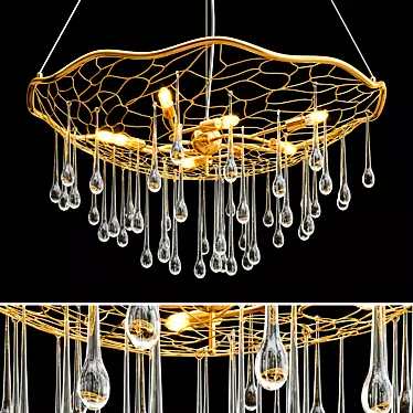 Elegant Hinkley Laguna Chandelier 3D model image 1 